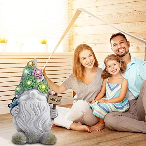 Solar dwarf statue garden lights priced at $7.99.