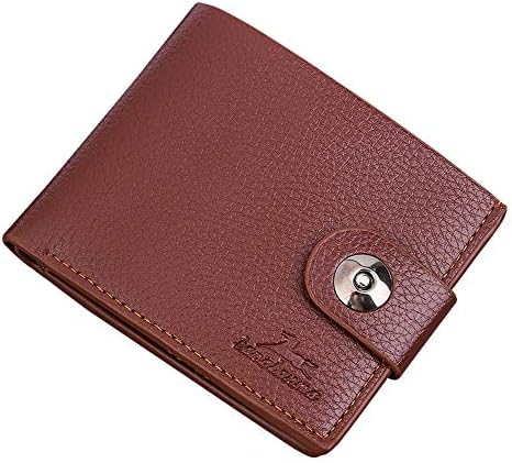 Men's Wallets Sale Clearance Brand LEEDY Men Bifold Business Leather Wallet ID Credit Card Holder Purse Pockets (Q)