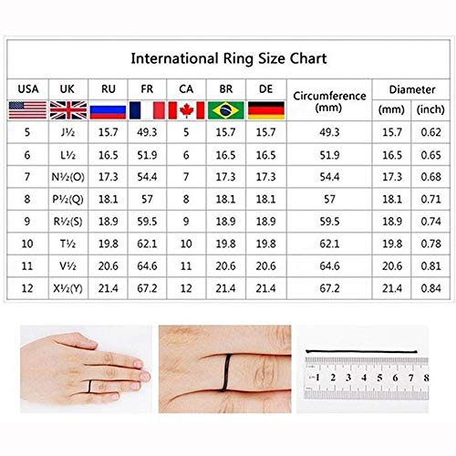 WoCoo 1Pair Ring/Set Rose Gold Filled Wedding Engagement Ring Great for Valentine/Birthday/Festivals Gifts(Rose Gold,8)