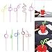 DECORA 36 Pieces Crazy Loop Straws Reusable Plastic Straws Drinking for Summer Party, Birthday, Wedding, Baby Shower