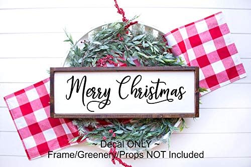 Beyyins Merry Christmas Decal Christmas Door Vinyl Holiday Door Decal Christmas Decor Christmas Door Vinyl Holiday Porch Decor Vinyl For DIY Sign