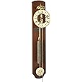 Hermle MICHELLE Skeleton Wall Clock 70992N40711 with Mechanical 8-Day Movement and Passing Bell Strike on The Hour | Walnut Finish and Wrought Iron