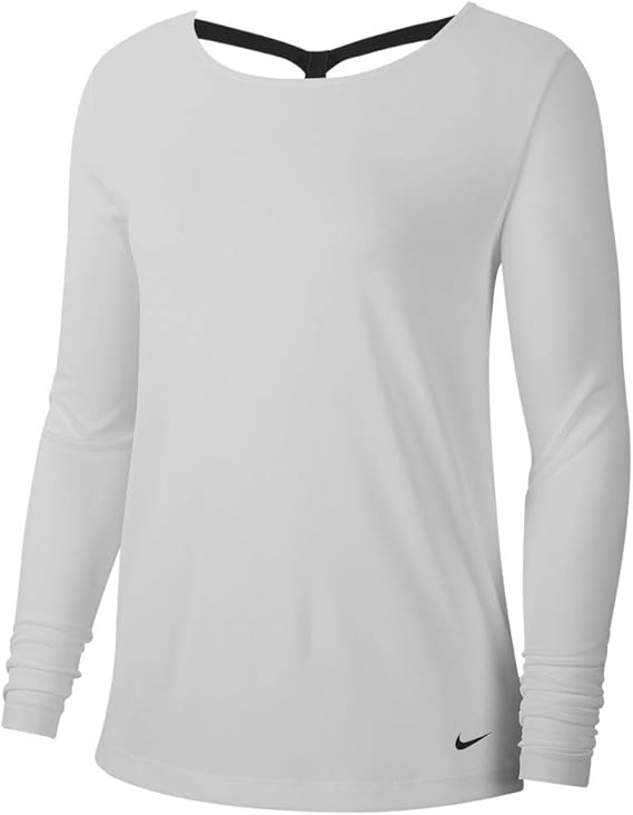 Amazon ナイキ レディース ウーマン Nike Elastika L S T Shirt Tシャツ 長袖 ロンt White M 並行輸入品 フィットネス トレーニング シャツ 通販