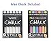 Chalk Stix Chalk Markers 8 Neon Liquid Pens and 24 pcs of FREE BONUS Chalk - Reversible Tip, Wet Erase, Washable - Best for Chalkboard Labels, Bistro Glass Window, Non-Porous Surfaces