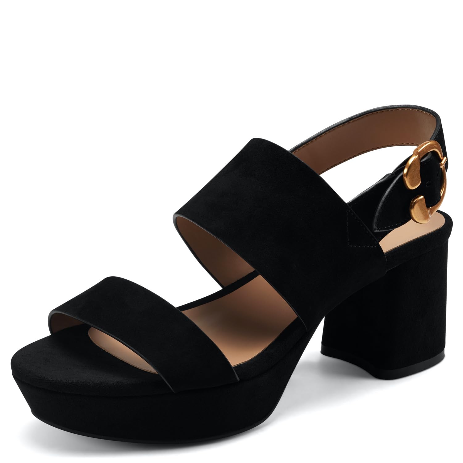 Photo 1 of Aerosoles Women's CARIMMA Heeled Sandal, Black Suede, 5.5