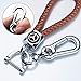 JIYUE Genuine Leather Car Logo Keychain Key Chain Keyring Family Present for Man and Woman Suit for Mercedes-Benz A C E S Class Series,GLK CLA GLA GLC GLE CLS SLK AMG Series（1pcs）