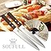 Professional Sashimi Sushi Knife,2/3 Tang Unbroken Soufull Japanese Surgical Grade stainless steel,325mm with Razor Sharp Blade, Gray Leather Wooden Handle with Double Riveted-Durable with Gift Box