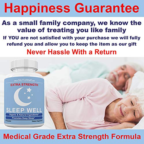 Sleep Aid Extra Strength for Adults with 9 Scientifically Proven Ingredients for Insomnia, Stress & Anxiety - 6 mg Melatonin - Natural Organic Herbal Supplement - 40 Pills