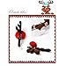 Goodybuy Christmas Car Costume Decoration Plush Rudolph Reindeer Antlers & Red Nose Set, 45cm Tall