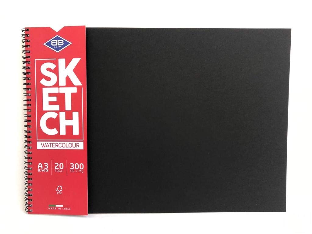 AEROGRAFANDO Sketch Watercolour Block for Drawing A3 300 g/m²