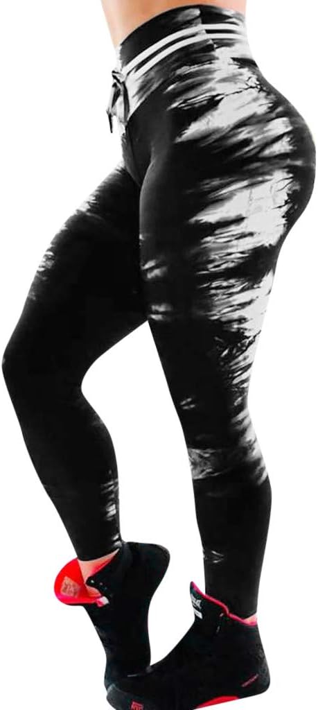 JESFFER Women's Workout Leggings Christmas Fitness Sports Gym Running Yoga Athletic Yoga Pants for Women Black