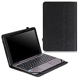 MoKo ASUS Transformer Book T100HA Case - Slim Folding Keyboard Portfolio Cover Case for ASUS Transformer Book T100HA Windows 10 2-in-1 Laptop (Not Fit for T100 Chi), Black