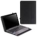 MoKo ASUS Transformer Book T100HA Case - Slim Folding Keyboard Portfolio Cover Case for ASUS Transformer Book T100HA Windows 10 2-in-1 Laptop (Not Fit for T100 Chi), Black