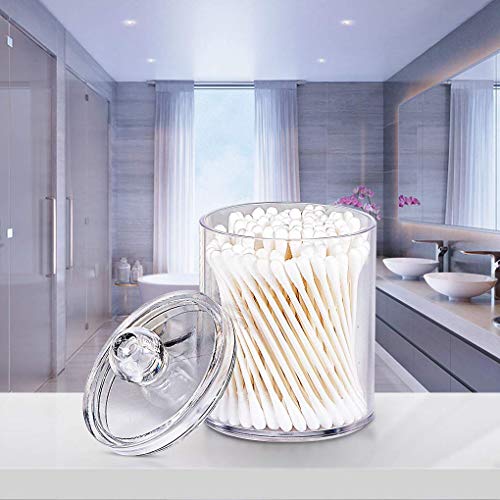 AXX Qtip Dispenser Apothecary Jars Bathroom Qtip Holder Storage