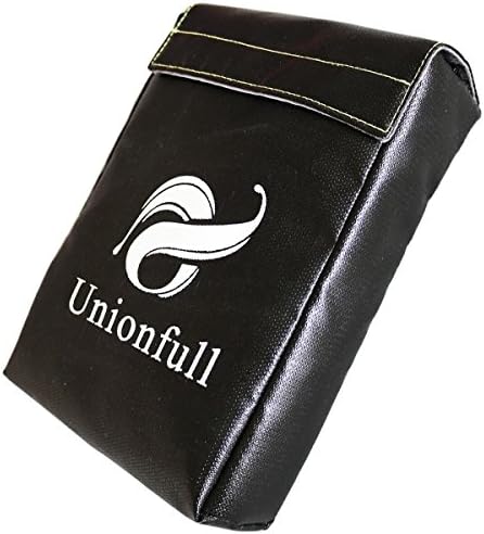 Non-Itchy Black Fireproof Money Bag With Zipper Closure M Size (11"x7"x2") , Silicone Coated Fire Resistant Envelope Pouch
