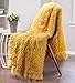 Chanasya Premium Solid Faux Long Fur Throw Blanket - Soft, Fuzzy Throw Blanket - for Bed or Couch - 50