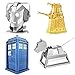 Metal Earth Fascinations 3D Metal Model Kits - Dr Who Set of 4 - Tardis, Dalek, Cyberman Head, K-9