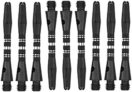 True Fire 10 Piece Re-Grooved Black Stubby Aluminum Dart Shafts