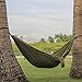 SZXKT Camping Double Hammock Mosquito Net Outdoor Hammock Travel Bed Lightweight Parachute Fabric Double Hammock, Portable Hammock for Travel, Hiking, Backpacking, Beach, Yard (Army Green)