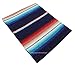 El Paso Designs Traditional Mexican Blanket | Artisanal Boho Blanket | Authentic Hand Woven Serape Perfect for Camping, Yoga, Beach, Picnic or Home Decor | (Navy)