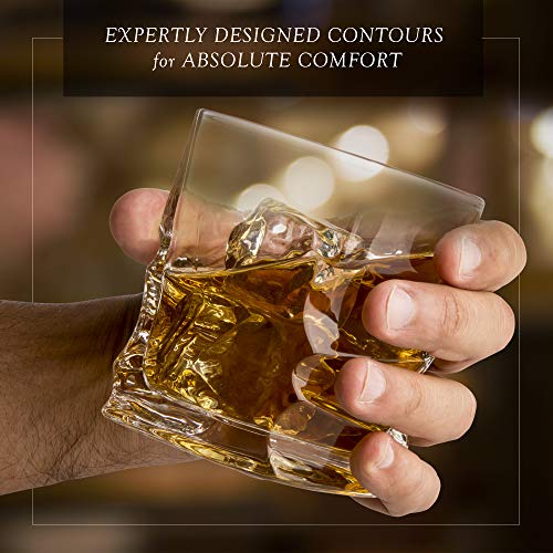 image for keller and kross Whiskey Decanter and Glass Set, Genuine Lead Free Cry
