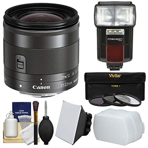 Canon Ef M 11 22mm F 4 5 6 Is Stm Lens With 3 Uv Cpl Nd8 Filters Flash Video Light Diffuser Soft Box Kit For Eos M M2 M3 Ilc Digital Camera Buy