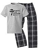 Where You Droppin' Boys?! Boy's Loungewear Set (Youth Medium, Grey)