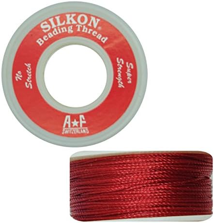 Silkon Bead Stringing Cord Size #3 Garnet Red - 20 yard spool. Made in Switzerland