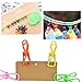 100pcs Utility Clips, Lystaii Multipurpose Clothesline Clips Bag Clips Steel Wire Clips Clothes Pegs Pins for Drying Home Laundry Office Cord Clothespins Fastener Socks Scarfs Assorted Colors