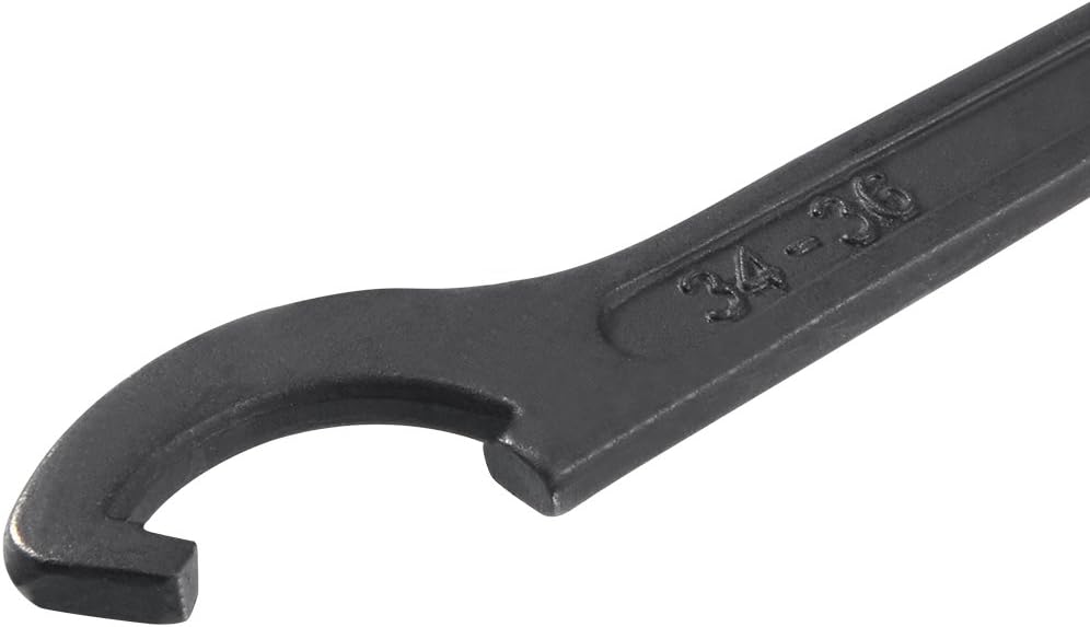 sourcing map C Hook Spanner Wrench Collet Chuck for 34-36mm Round Nut, Black - Image 4