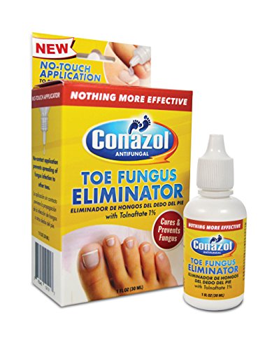 Conazol Toe Fungus Eliminator with Tolnaftate 1% Clinically Proven to Cure and Prevent Foot Fungus and No-Touch Applicator Helps Stop Infection 1 Fluid oz Bottle