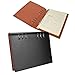 EsOffice Leather Notebook, Refillable Journal, Leather Binder Diary, 6 Ring Vintage Writing Notebook ,180 Lined Beige Pages, 5.8 x 8.2 Inches/A5 Size, Black