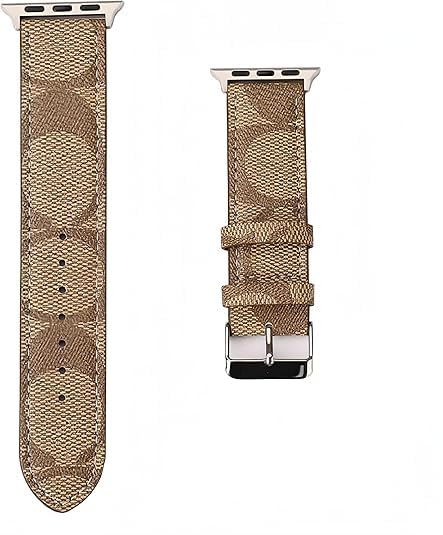 Luxury Leather Watch Band for Apple Watch, Compatible with Apple Watch Series 10/9/8/7/6/5/4/3/2/1 SE (42mm,44mm,45mm,49mm), Standard Design