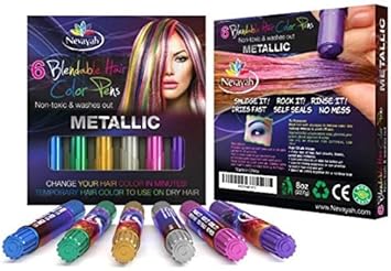 Buy Nevayah Hair Chalk Temporary Hair Multicolor Dye Pens Purple