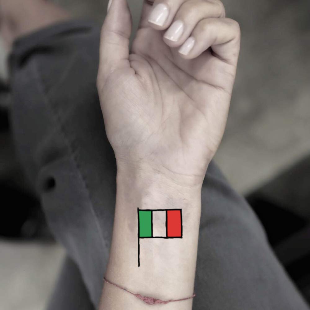 picture Italian Flag Tattoo italian flag temporary fake tattoo