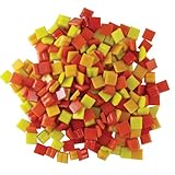Jennifer's Mosaics Fire Mix 3/8-Inch Venetian Style Glass Mosaic Tile, Assorted Colors, 8-Ounce