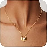 HABIKIP 14K Gold Plated Layered Pearl Necklaces Set for Women, Trendy Layering Stackable Dainty Daisy Pearl Choker Chain Stacked No Tarnish Necklace Stack Fashion Jewelry for Women