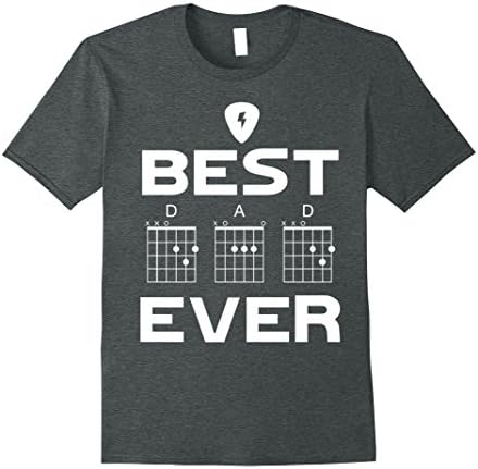 Mens Best Dad Ever Guitar Chords for Musician Father T-Shirt XL Dark Heather