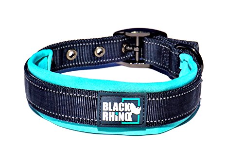 Black Rhino – The Comfort Collar (X-Large, Aqua/Grey)