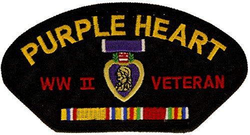 WWII Purple Heart Veteran 5.5 inch hat cap shirt patch PPMT0560