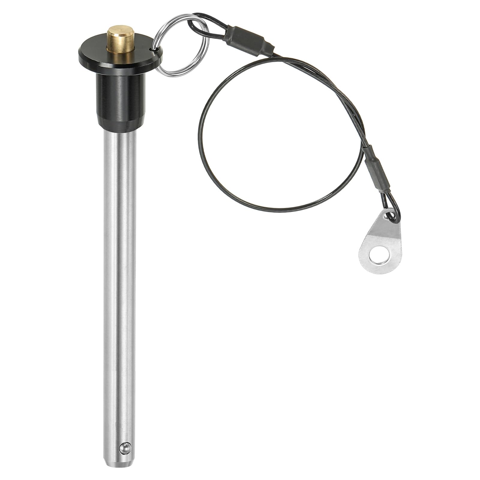 PATIKIL Quick Release Pin 5/16" x 3.15", Ball Locking Pin 304 Stainless Steel Quick Release Fastening Safety Locating Pins with Push Button 25 cm Lanyard Cable (8 x 80mm)