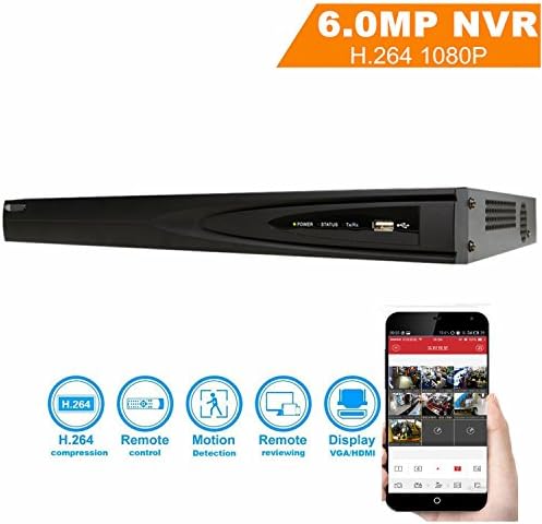 DS-7604NI-E1/4P 4CH PoE NVR Network Video Recorder with 4 Ports Poe Switch Built in Support 5MP Resolution Recording NO HDD