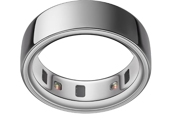 Oura Ring 4 - Silver - Size 8 - Sleep, Activity, Women’s Health, AI Advisor, Up to 8 Days of Battery Life, Size Before You Bu