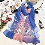 Wool & Silk Mixed Scarf for Women Fashion Shawl Elegant Embroidered Wrap for All Seasons Lightweight and Luxury in Gift Wool & Silk Mixed Scarf for Women Fashion Shawl Elegant Embroidered Wrap for All Seasons Lightweight and Luxury in Gift