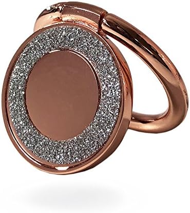 Cell Phone Ring Holder with Glitter Cute Bling Diamond for Girls/Women,Pop 360°Rotation Sockets Finger Ring Grip Stand for iPhone X 8 7 6 Plus S9 S8 S7 Edge Note 8 (Rose Gold)