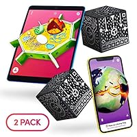 MERGE Cube Augmented Reality STEM Toy - Educational Games for Learning Science, Math, Art and More in The Classroom and Home (2 Pack)