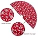 S-DEAL 48 Inches Christmas Tree Skirt Double Layers Red and White Snow Carpet for Party Holiday Decorations Xmas Ornaments