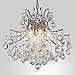 LightInTheBox Modern Crystal Chandelier Silver Crystal Pendant Light Fixture Crystal Ball Raindrop Ceiling Light 3 Lights for Living Room Dining Room Bedroom