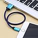Lightning Cable 3 Pack 1FT Iophi iPhone Charging to USB Nylon Braided 2.4A High Speed Heavy Duty Aluminum Connector Charge Sync Cable for iPhone 7 / 7 Plus / 6 / 6s / 5 5s 5c SE / iPad / iPod - BLUE
