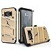 ZIZO Bolt Series for Samsung Galaxy S8 Case Military Grade Drop Tested with Tempered Glass Screen Protector, Holster Gold Black